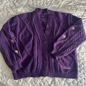 NWT Taylor Swift Speak Now TV Cardigan Purple XS S New